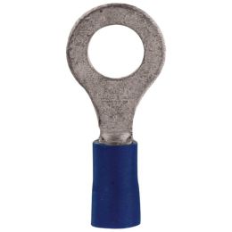 Install Bay(R) BVRT14 Vinyl Ring Terminals (16-14 Gauge, 1/4, 100 pk)