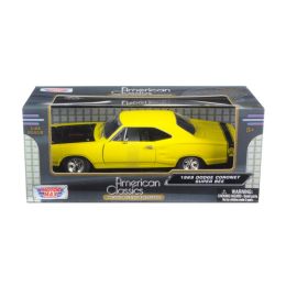 1969 Dodge Coronet Super Bee Yellow 1/24 Diecast Car Model by Motormax