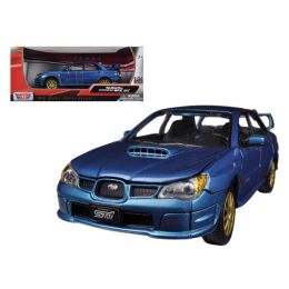 Subaru Impreza WRX STi Blue 1/24 Diecast Car Model by Motormax