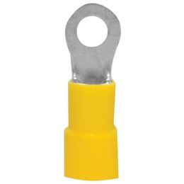 Install Bay(R) YVRT14 Vinyl Ring Terminals (12-10 Gauge, 1/4, 100 pk)