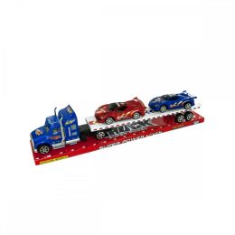 Friction Powered Semi Truck & Race Cars Set OF387