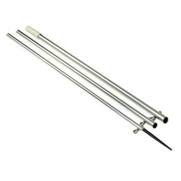 Lees 13 Bright Silver Center Rigger Pole w/Black Spike 1-3/8
