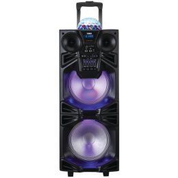 Naxa(R) NDS-1050 Dual 10 Portable Bluetooth(R) DJ/PA Speaker Stack with Disco Dome Light