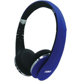 Naxa(R) NE-941 BLUE NEURALE Bluetooth(R) Wireless Stereo Headphones with Microphone (Blue)