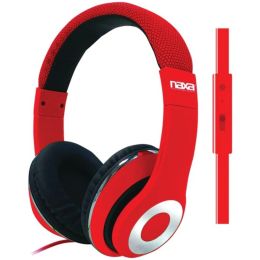 Naxa(R) NE-943 RED BACKSPIN Pro Headphones with Microphone (Red)