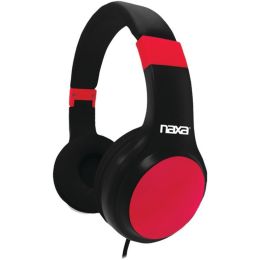 Naxa(R) NE-952 RED ORION On-Ear Headphones with Microphone (Red)