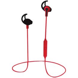 Naxa(R) NE-960 RED PERFORMANCE Bluetooth(R) Wireless Sport Earbuds with Ear Clip (Red)