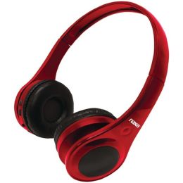 Naxa(R) NE-962 RED METRO Bluetooth(R) Headphones (Red)