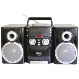 Naxa(R) NPB426 Portable CD Player with AM/FM Radio, Cassette & Detachable Speakers