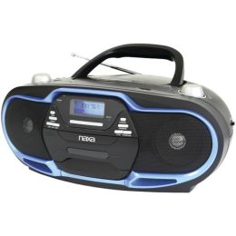 Naxa(R) NPB-257 BL Portable MP3 & CD Player with AM/FM Radio