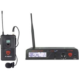 Nady(R) U-1100 LT/O/A UHF 100-Channel Wireless Lavalier Handheld Microphone System