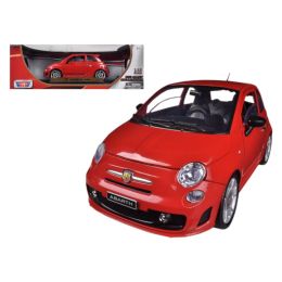 Fiat 500 Abarth Red 1/18 Diecast Car Model by Motormax