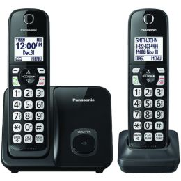 Panasonic(R) KX-TGD512B Expandable Cordless Phone with Call Block (2 Handsets)