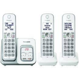 Panasonic(R) KX-TGD533W Expandable Cordless Phone with Call Block & Answering Machine (3 Handsets)