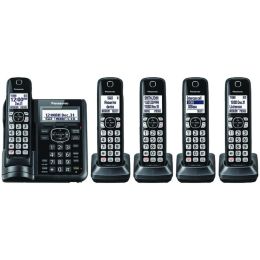 Panasonic(R) KX-TGF545B Expandable Cordless Phone with Call Block & Answering Machine (5 Handsets)