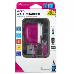 Travelocity Pink Micro Usb Wall Charger EL175