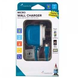 Travelocity Blue Micro Usb Wall Charger EL176