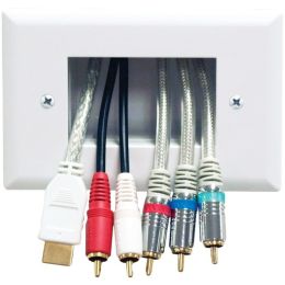 Peerless-AV(R) IBA4-W In-Wall Plastic Cable Plate (Without Surge Suppressor)