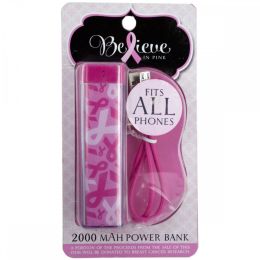 Believe In Pink Usb Power Bank EL647