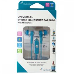 Blue Travelocity Universal Stereo Handsfree Earbuds EL758