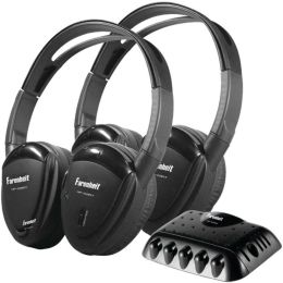 Power Acoustik(R) HP-22IRT 2 Sets of Single-Channel IR Wireless Headphones with Transmitter