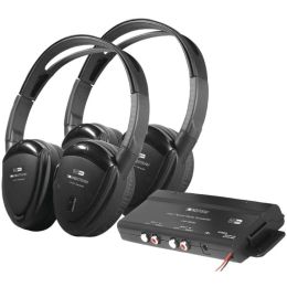 Power Acoustik(R) HP-902RFT 2 Sets of 2-Channel RF 900MHz Wireless Headphones with Transmitter