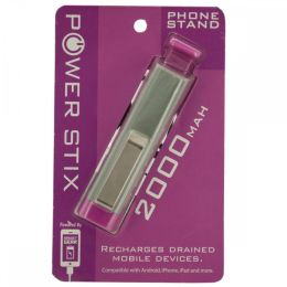 Pink Power Stix Power Bank With Pull-out Phone Stand EL723