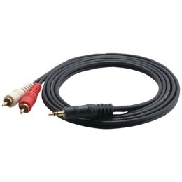 Pyle Pro(R) PCBL42FT6 12-Gauge RCA L/R Male to 3.5mm Stereo Male Y-Cable, 6ft