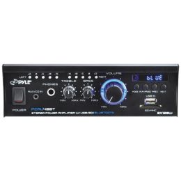 Pyle Home(R) PCAU48BT 120-Watt Mini Blue Series Bluetooth(R) Stereo Power Amp