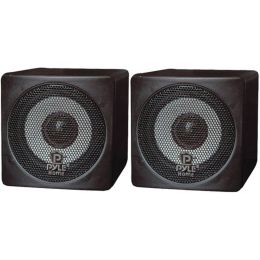 Pyle Home(R) PCB3BK 3 100-Watt Mini-Cube Bookshelf Speakers (Black)