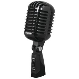 Pyle Pro(R) PDMICR42BK Classic Retro Vintage-Style Dynamic Vocal Microphone (Black)