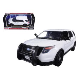 2015 Ford Police Interceptor Utility Car Slick Top White 1/24 Diecast Model Car by Motormax