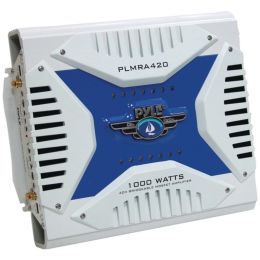 Pyle(R) PLMRA420 Elite Series Waterproof Marine Bridgeable MOSFET Class AB Amp (4 Channels, 1,000 Watts)