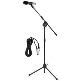 Pyle Pro(R) PMKSM20 Microphone & Tripod Stand with Extending Boom & Microphone Cable Package