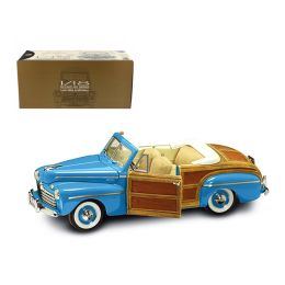 1946 Ford Sportsman Woody Green With Leather and Wood 1/18 Diecast Car Model by Road Signature