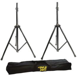 Pyle Pro(R) PSTK103 Heavy-Duty Aluminum Anodizing Dual Speaker Stand with Traveling Bag Kit