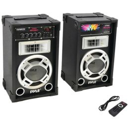 Pyle Pro(R) PSUFM837BT 800-Watt Disco Jam Powered Active/Passive PA Bluetooh(R) Dual Speaker System