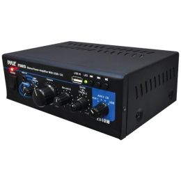 Pyle Home(R) PTAU23 40-Watt x 2 Mini Stereo Power Amp with USB Reader