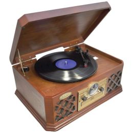 Pyle Home(R) PTCD4BT Retro Style Turntable with Bluetooth(R) CD Player & Cassette Deck