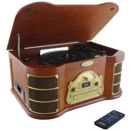 Pyle Home(R) PTCD54UB Bluetooth(R) Vintage Style Turntable