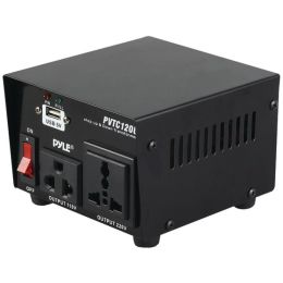 Pyle Pro(R) PVTC120U Step Up & Down Voltage Converter Transformer with USB Charging Port (100 Watt)