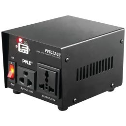 Pyle Pro(R) PVTC320U Step Up & Down Voltage Converter Transformer with USB Charging Port (500 Watt)