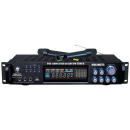 Pyle Pro(R) PWMA1003T 1,000-Watt Hybrid Preamp & VHF Wireless Microphone System