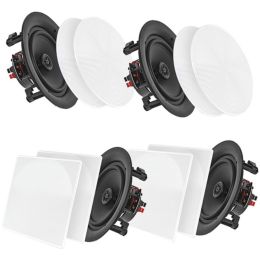 Pyle Home(R) PDICBT286 8 Bluetooth(R) Ceiling/Wall Speakers, 4 pk