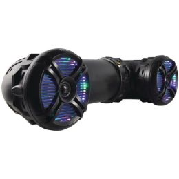 Pyle(R) PLATV65BT Marine/ATV 6.5 800-Watt Powered Speaker System with Bluetooth(R) & LED Lighting