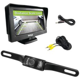 Pyle(R) PLCM46 4.3 Monitor & Backup Swivel-Angle Adjustable Camera System with Distance-Scale Lines & Parking Assist
