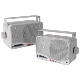 Pyle(R) PLMR23WBT Marine-Grade 3.5 200-Watt 3-Way Speaker System with Bluetooth(R) (White)
