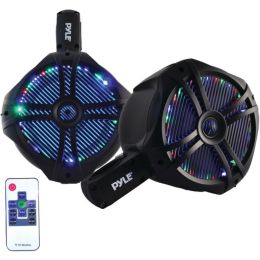 Pyle(R) PLMRWB65LEB Hydra Series 2-Way Wakeboard Speakers with Programmable LEDs (6.5)