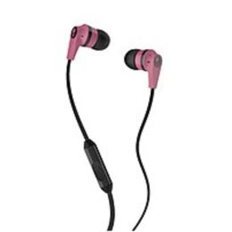 Skullcandy Ink-D S2IKDY-133 Earbud with Mic and Remote - Wired - In-Ear - Pink, Black