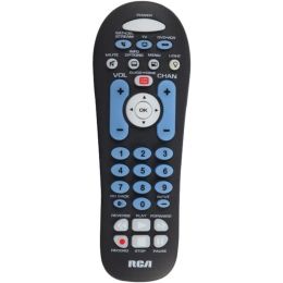 RCA(R) RCR313BR 3-Device Big-Button Universal Remote with Streaming & Dual Navigation (Black)